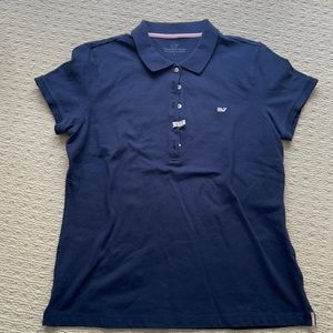 Vineyard vines perfect navy polo shirt womens L